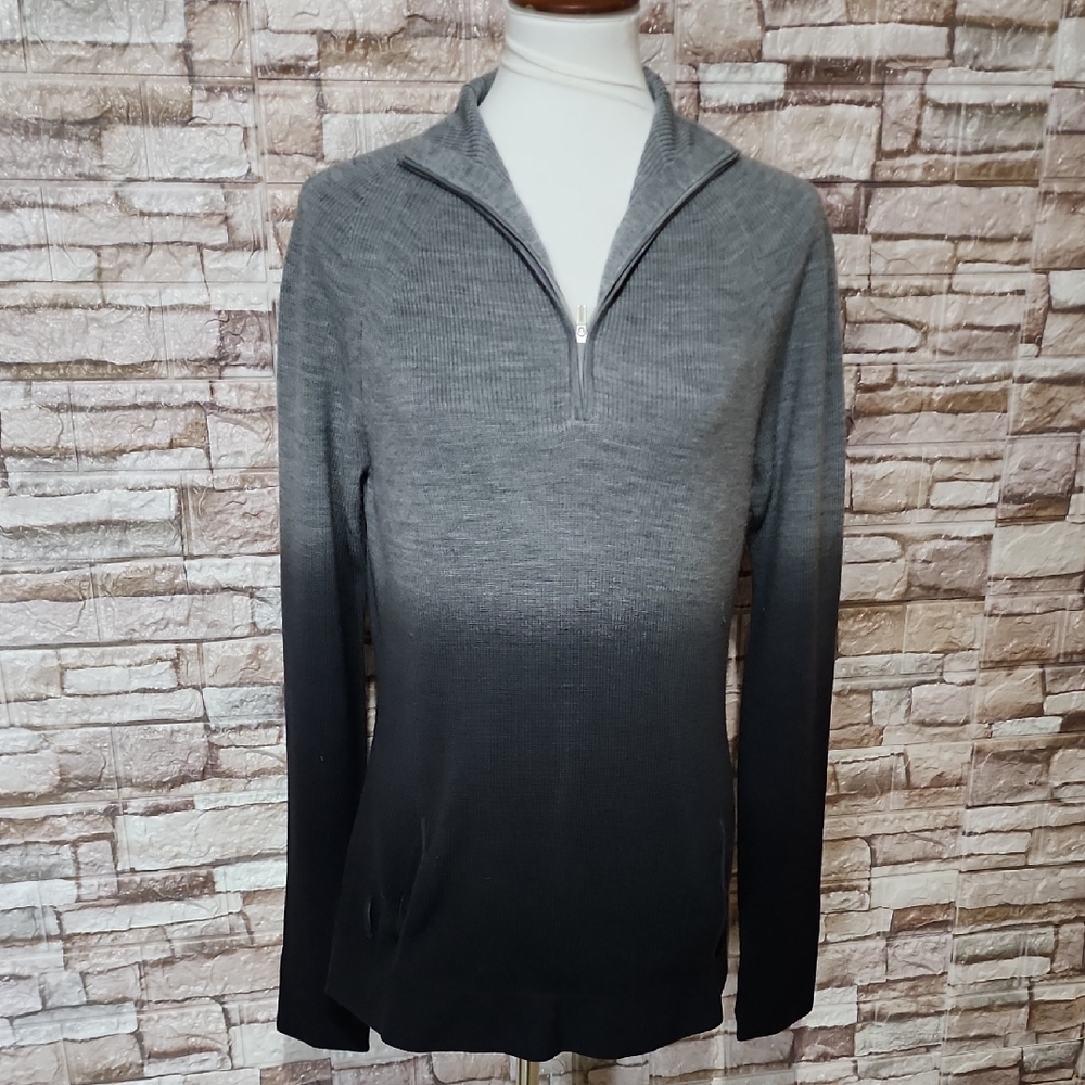 Ice Breaker Gray and Black Quarter Zip Sweater